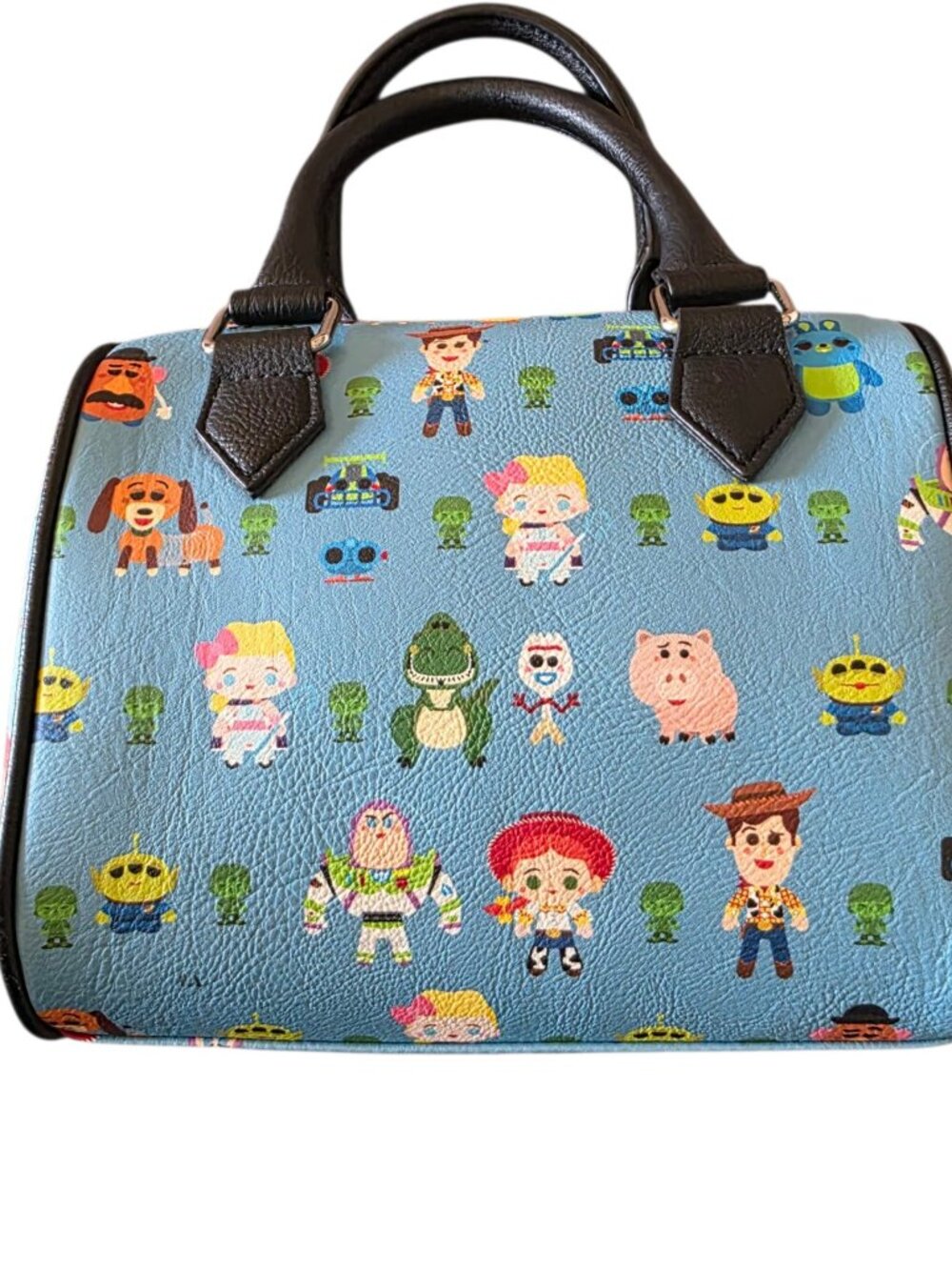 Loungefly Disney Pixar Toy Story Chibi Duffle Satchel Bag Blue Allover Print - Picture 15 of 16